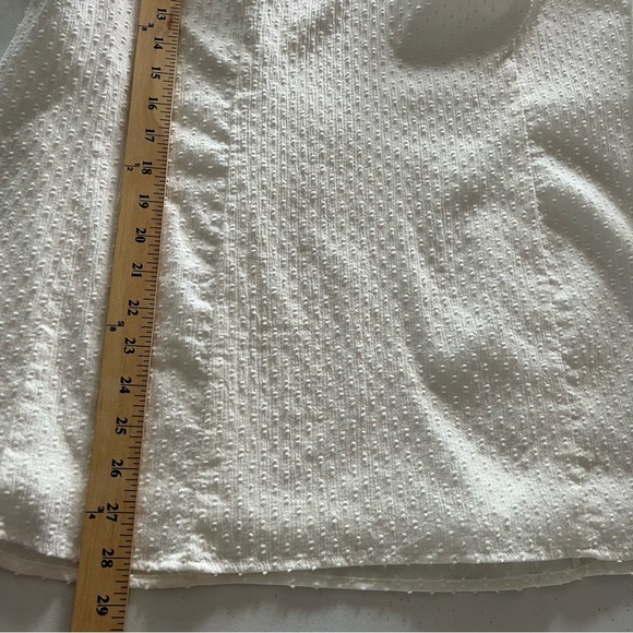 Lane Bryant Top Women's Peasant Blouse Cottagecore Bohemian Swiss Dots Ivory 16 - Picture 10 of 12